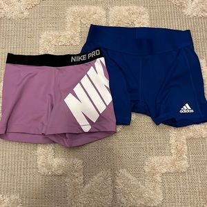Nike and Adidas shorts